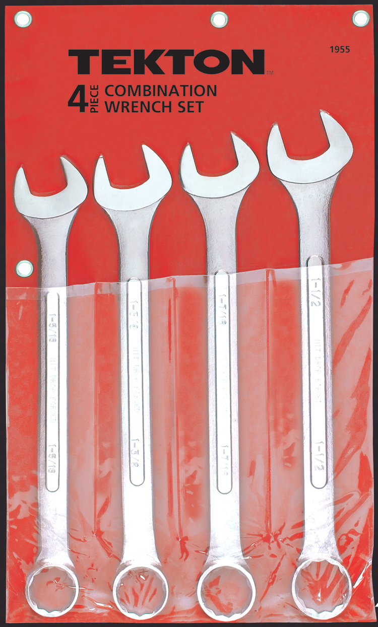 Tekton 1955 4-pc. Jumbo Combination Wrench Set