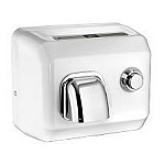 American Dryer DR10N Steel White Hand Dryer, Push Button, 1725 Watts