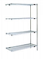Eagle Group A4-63-1824Z EAGLEbrite Zinc Four-Shelf Add-on Unit, 18" W x 24" L x 63 H