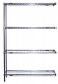 Eagle Group A4-63-1824V Valu-Master gray epoxy Four-Shelf Add-on Unit, 18" W x 24" L x 63 H