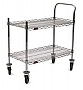 Eagle Group U2-1836C-RP 18" x 36" RediPak 2-shelf cart, includes one handle, two
