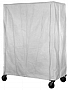 Eagle Group CV-54-1836 18" x 36" white uncoated polyester with velcro cart cover