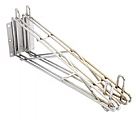 DWB21-C 21" wide mid unit, chrome finish - stationary wire wall mounts.