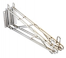 DWB14-C 14" wide mid unit, chrome finish - stationary wire wall mounts.