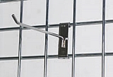 MDH-4 4" x 3" merchandise display hook. Made of heavy gauge chrome-plate mild steel.
