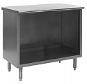 OB2436SE 24" x 36" spec-master enclosed worktable with flat top and open front.