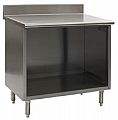 OB2436SE-BS 24" x 36" spec-master enclosed worktable with backsplash and open front.