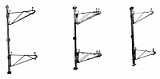 PWB14C 14" chrome finish, end brackets - individual components, adjustable post wire wall mounts. Must be used with posts to mount to the wall.