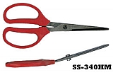 Growtech SS-340HM Scissors, Long Angled Blades, H, 