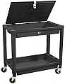 Astro Pneumatic APT8334 HD PVC Utility Cart, 2 Shelf with Locking Lid