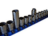 Ernst ERN8304 15 Pc. Universal Socket Organizer - 3/8" Blue