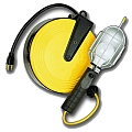 Metal Shield Incandescent Utility Light on 50' Metal Reel