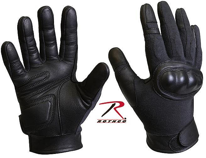 Rothco D-3A Black Leather Tactical Gloves 