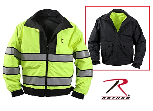 Rothco 8720 Black Reversible Hi-Visibility Uniform Jacket 