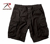 Rothco 2131 Black Vintage Paratrooper Cargo Shorts-2XL