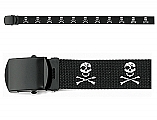 Rothco 4284 Black Jolly Roger Web Belts-54"