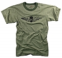 Rothco 8173 Vintage O.D. Skull & Wing Slub T-Shirt