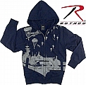 Rothco 5280 Vintage Navy Blue Battleship Print Sweatshirt