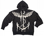 Rothco 5275 Vintage Black Anchor Print Sweatshirt