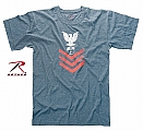 Rothco 66640 Vintage Blue Naval Rank Insignia T-Shirt