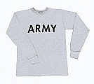 Rothco 60880 Army Grey Long Sleeve Physical Training T-Shirt