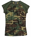 Rothco 8034 Womens Woodland Camo 2-Tone Raglan Tee