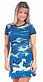 Rothco 8015 Womens Sky Blue Camo Ribbed Cotton Tee