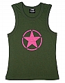 Rothco 8520 Womens Olive Drab Tank Top w/Pink Star