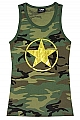 Rothco 8521 Womens Woodland Camo Tank Top w/Gold Foil Star