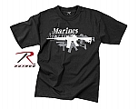 Rothco 61175 Vintage Black Marines 'Gun' Tee