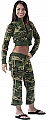 Rothco 1018 Womens Woodland Camo Zip-Up Cropped Sweatshirt