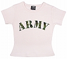 Rothco 8355 Girls Pink Tee w/Camo Army