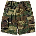 Rothco 2040 Kids Vintage Woodland Camo Paratrooper Cargo Shorts