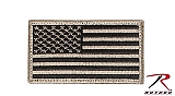 Rothco 17782 Khaki/Black American Flag Patch w/Hook Back