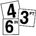 Depth Marker - Ft. Series - Vinyl - 0 Ft.