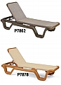 Marina II Sling Chaise Lounge - Espresso Sling, Bronze Fram