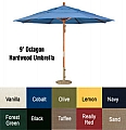 9' Octagon Hardwood Umbrella